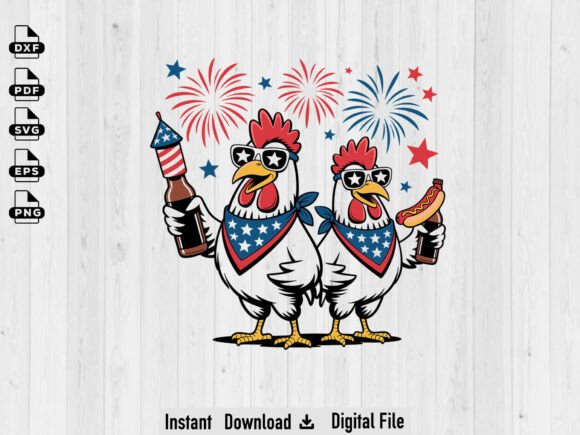 Download Funny 4th of July Chicken PNG - Premium Resources
